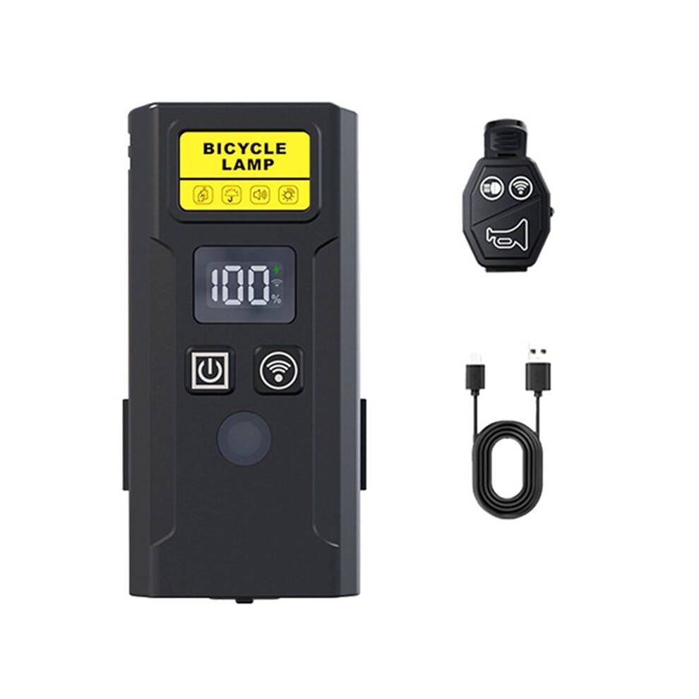 Bicycle Headlight with Horn Bike Handlebar Flashlight Remote Control Cycling Safety Lamp Bicycle Accessories