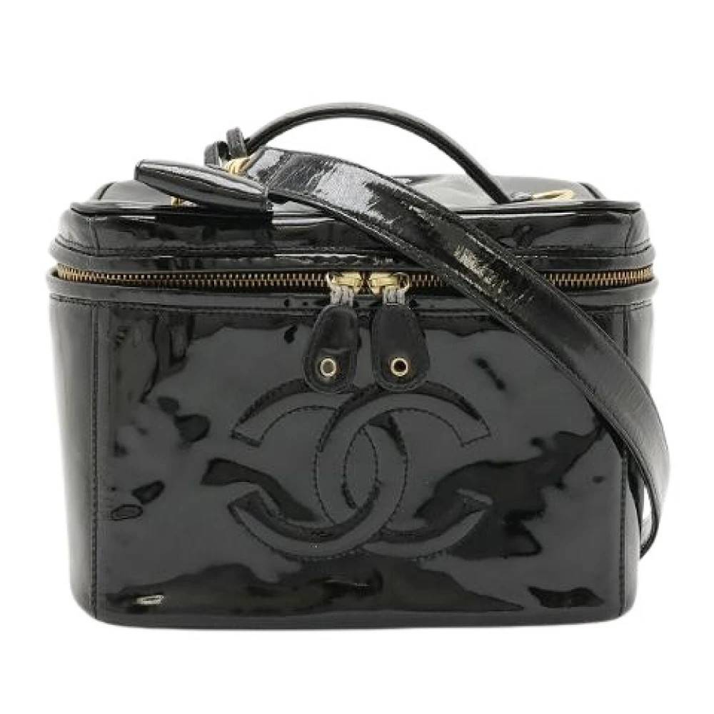 Chanel Vintage Pre-owned Patent Leather 2way Bag - Vintage - Dame - Sort - ONE SIZE - Uld