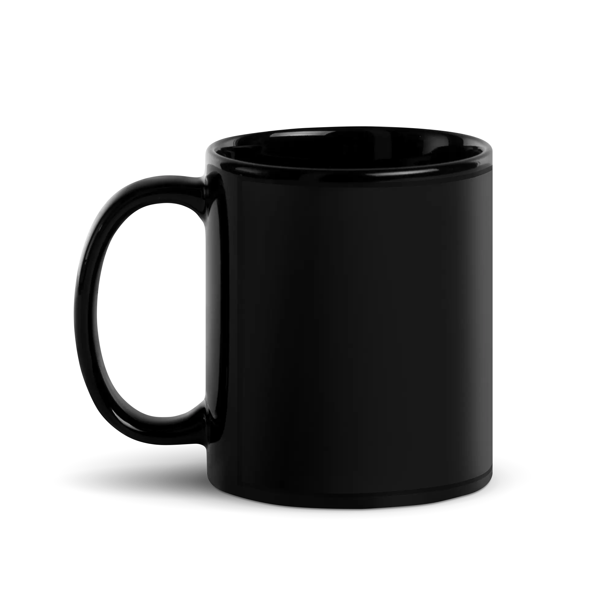 Schwarze, glänzende GSR-Tasse (Rechtshänder, Logo) - 11 oz (ca. 330ml)