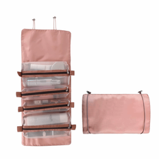 Foldbar 4 i 1 Toilettaske og Makeup Taske (Rosa)