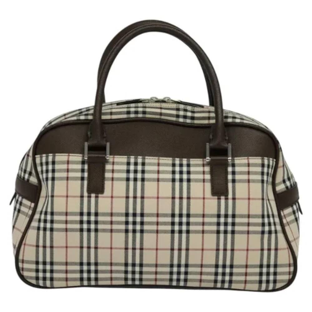 Burberry Vintage Pre-owned canvas håndtasker - Vintage - Dame - Beige - ONE SIZE - Tyl