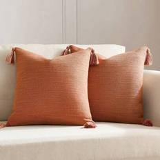 1 st Boho Style enfärgad tofsad kuddfodral, lämplig för soffa och säng - orange (40*40,45*45,60*60,30*50,50*50,55*55)