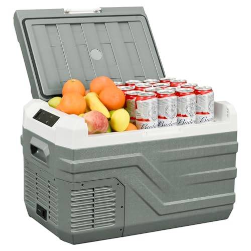 Alpicool 27L Kompressor Kühlbox Elektrisch, Kühlschrank für Auto Kompressor 12V 230V, Tragbarer Kühlbox für Auto, Camping, Angeln, Fahrten, LKW, Boot, Reisemobil, -20℃-20℃