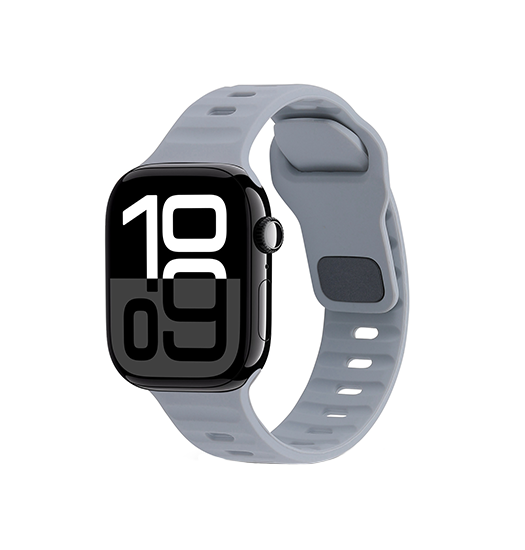 Apple Watch (38/40/SE/41/42mm) - Square Buckle Silikonerem - Stone