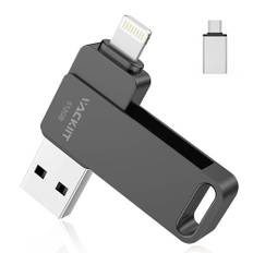 USB Stick 512GB für iPhone Apple Zertifizierter,Vackiit USB C Stick Lightning USB 3.0 Foto Stick iPhone,Speichererweiterung Stick für iPad,iOS,OTG Android Handy,PC mit MFI Lightning,USB 3.0,Type C
