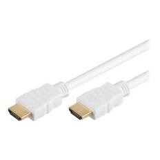 Goobay HDMI High Speed kabel med Ethernet. 4K, 60Hz. 10 m. Hvid