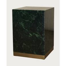 QUEBEC Sidobord – Grön Marmor / Mässing H:57 cm