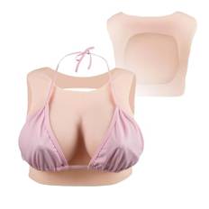 CYOMI Silikon Brüste Brustformen Realistisch Brustplatten Runder Kragen Hohle Zurück für Crossdresser Transgender Cosplay B-G Cup