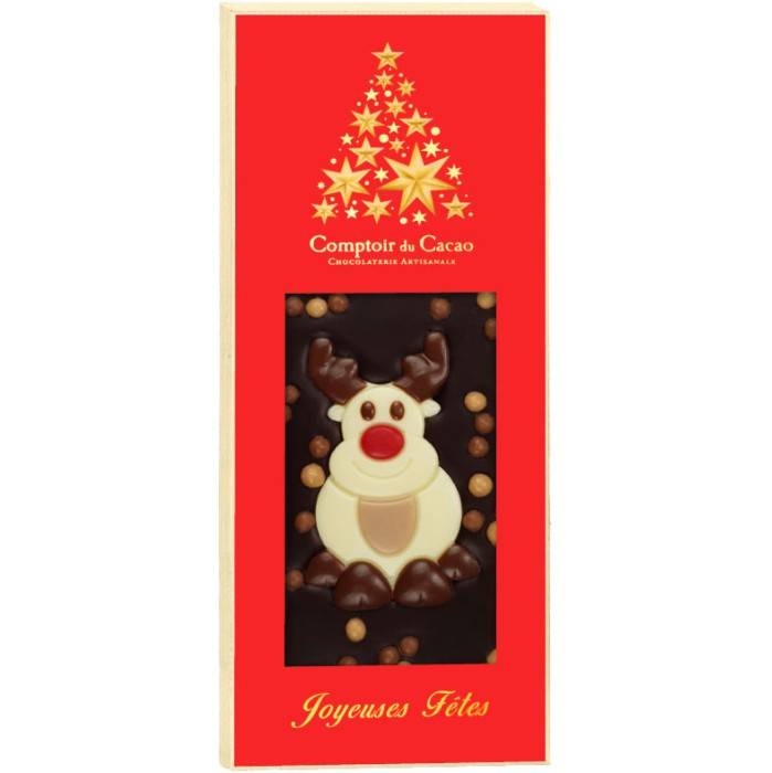 Comptoir du Cacao Mörk Chokladkaka Julmotiv Rudolf 90g