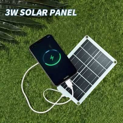 5W/10W solpanel, 5V USB vattentät bärbar solcellsladdare med karbinhake. Lätt och kompakt, perfekt för camping, vandring och nödsituationer. Ladda tel - Multifärgad (10W solpanel,3W solpanel,5W solpanel)