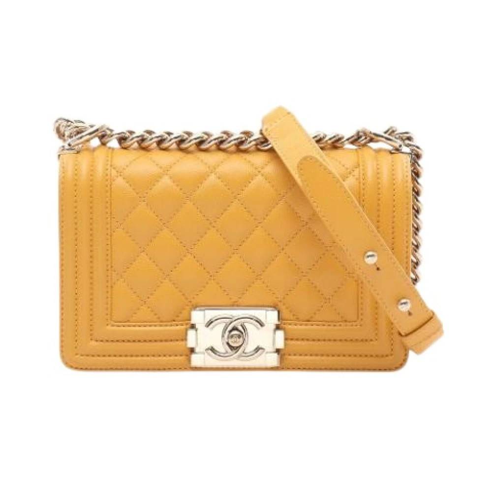 Chanel Vintage Pre-owned Vintage Skuldertaske - Vintage - Dame - Gul - ONE SIZE - Uld