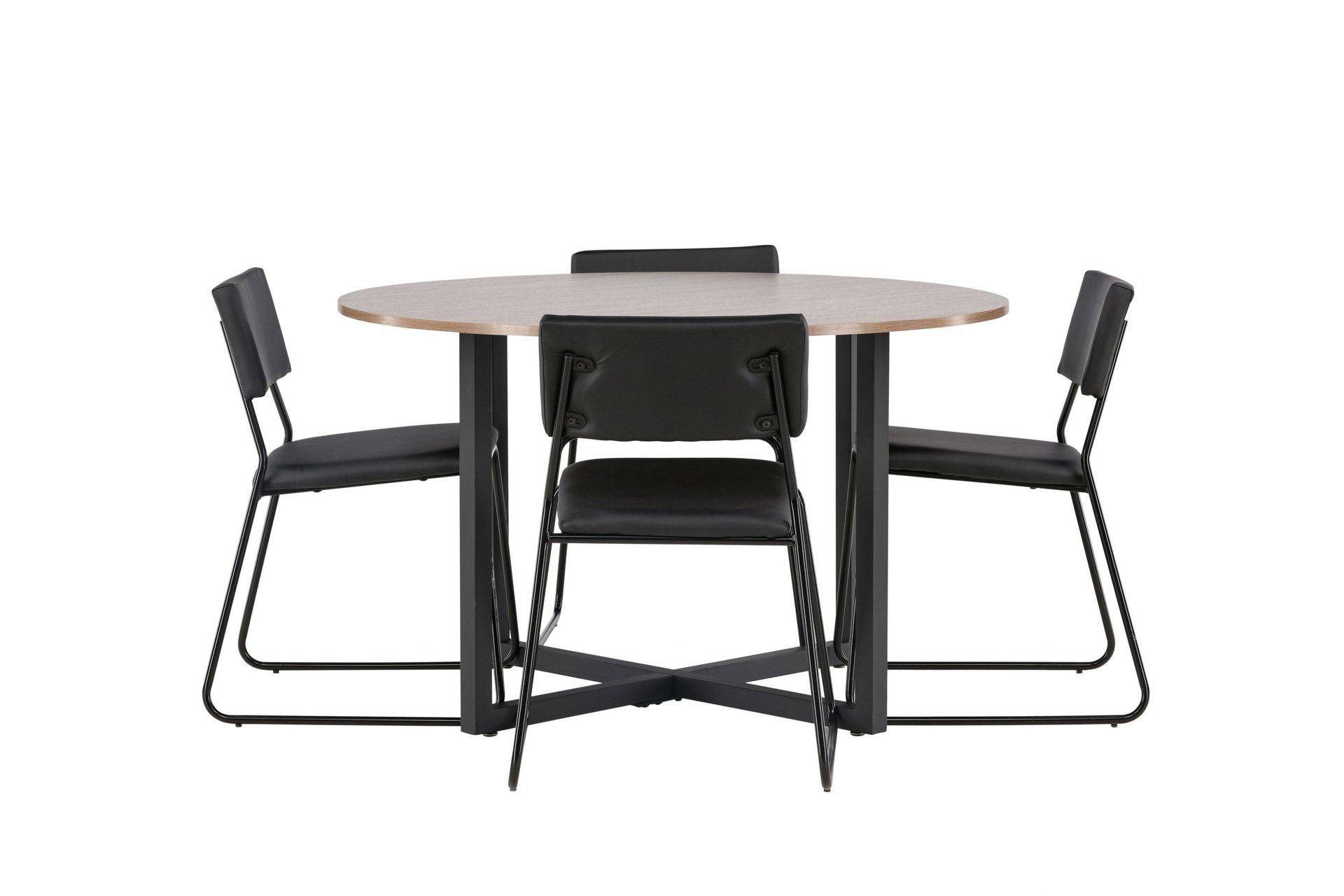 Durango Matgrupp 120 cm Rund med 4 Kenth Stolar - Valnöt Brun Venture Home