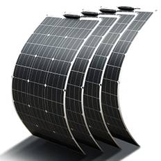 Flexibel Solcellsmodul 4 X 100W 24V/18V Solpanel Monokristallin solcell Fotovoltaisk solcellsladdare Solsystem med laddkabel för 12V batterier Husbil Bilbåt