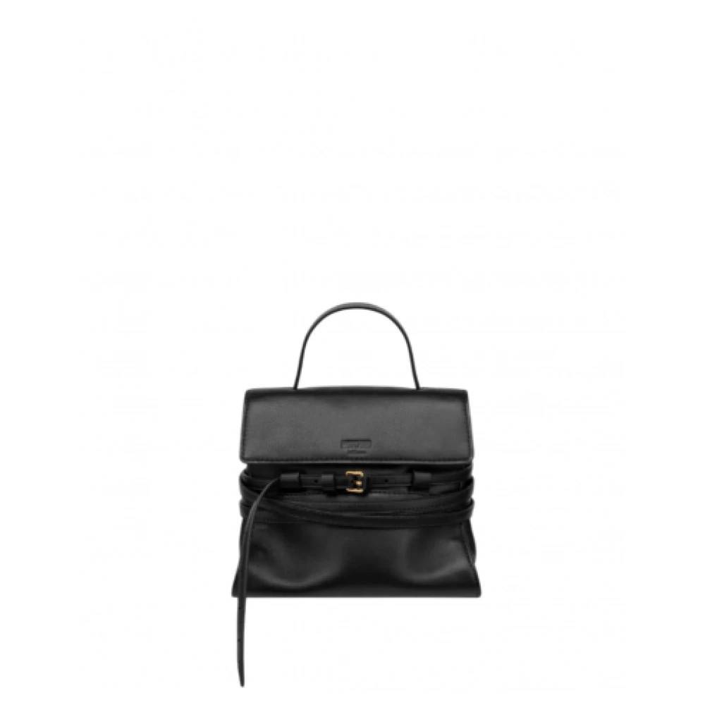 Moschino Tie Me Small Bag - Tasker - Dame - Sort - ONE SIZE - Bomuld