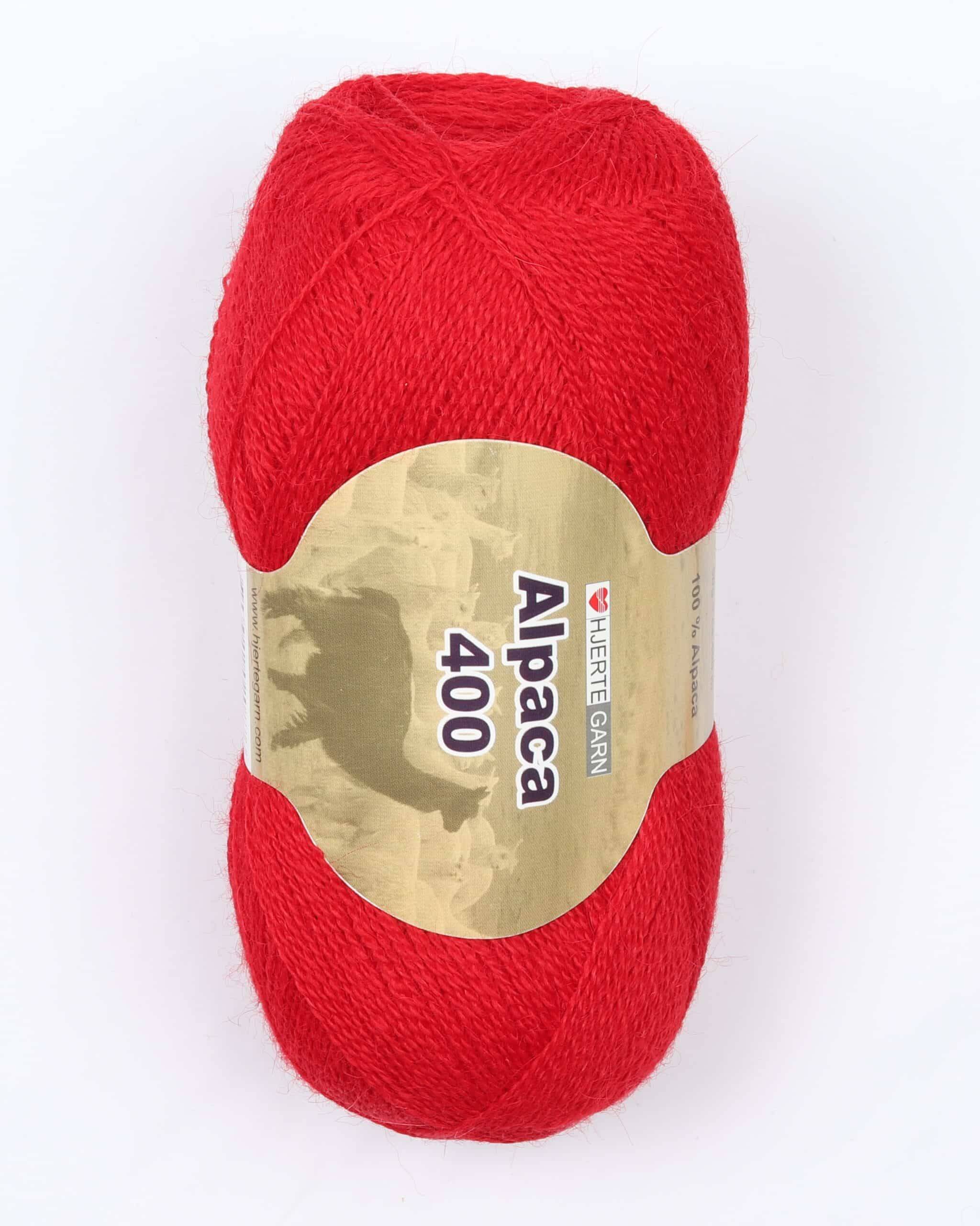 Alpaca 400 fra Hjertegarn i flere farver - 2060 Rød - 100% Alpaka