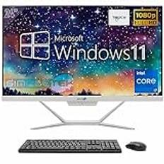 SIMPLETEK – All in One Touch 24" PC | Core i7 | Windows 11 Pro | 8 GB RAM SSD 120 GB | 2K webbkamera | Pekskärm