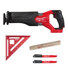 Milwaukee M18 FSZ-0 Fuel bajonetsav + sp eedvinkel + 2 x marker + tommestok 2m