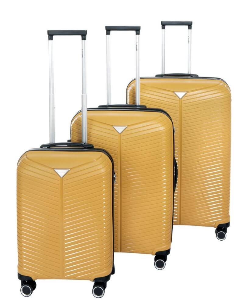 Cavalet Skottorp Resväska expanderbar 3 Set 55-67-77cm Gul
