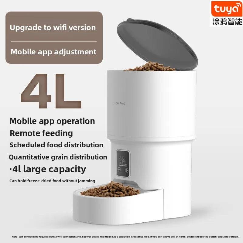 Smart WiFi Pet Feeder with HD Camera & Two-Way Intercom - Smart WIFI model / 4L (4L)