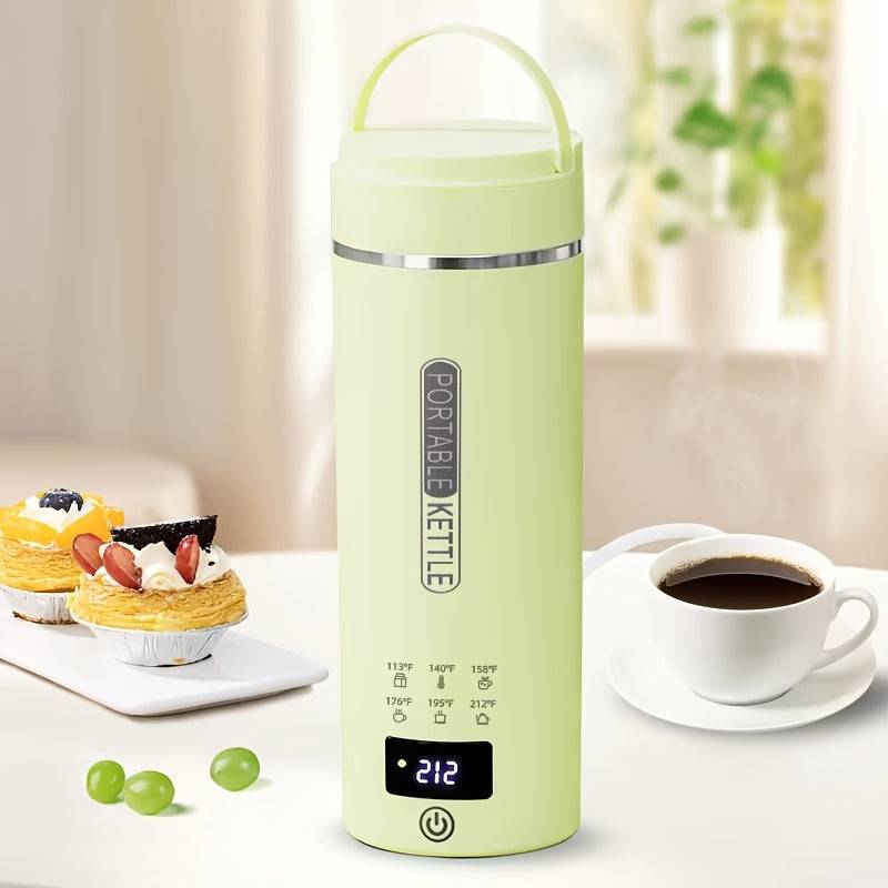 1pc Travel Electric Kettle Portable Small Small Kettle Water Boiler, Water Heater with 6 Temperature Controls, - Green