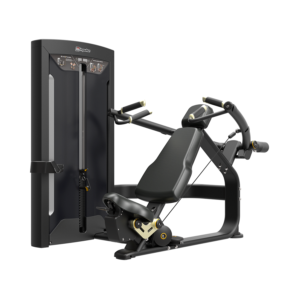 Impulse FE Shoulder Press, Sort, 136kg.