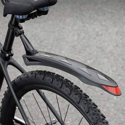 1 par mountainbike cykelstänkskärmar universella snabbkopplingar cykel breda stänkskärmar present till cykelentusiaster - Svart (1 par)