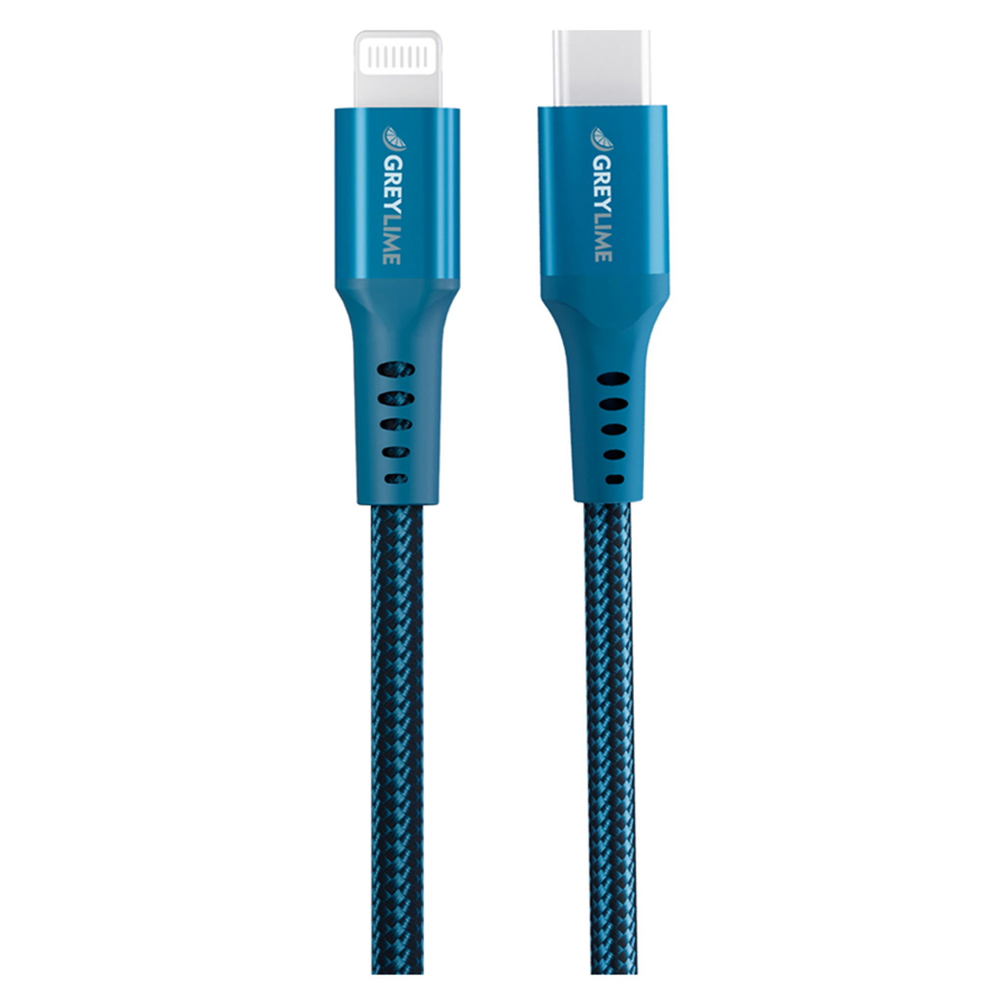 GreyLime Braided USB-C til MFi Lightning Kabel Blå, 0,5 m