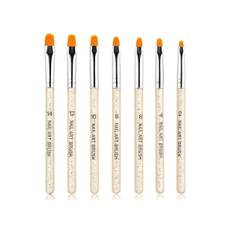 7 stk UV Gel Neglebørste, Poly Extension Gel Pensel, Nail Art Tips Builder Brush Neglemalingspensel Pe