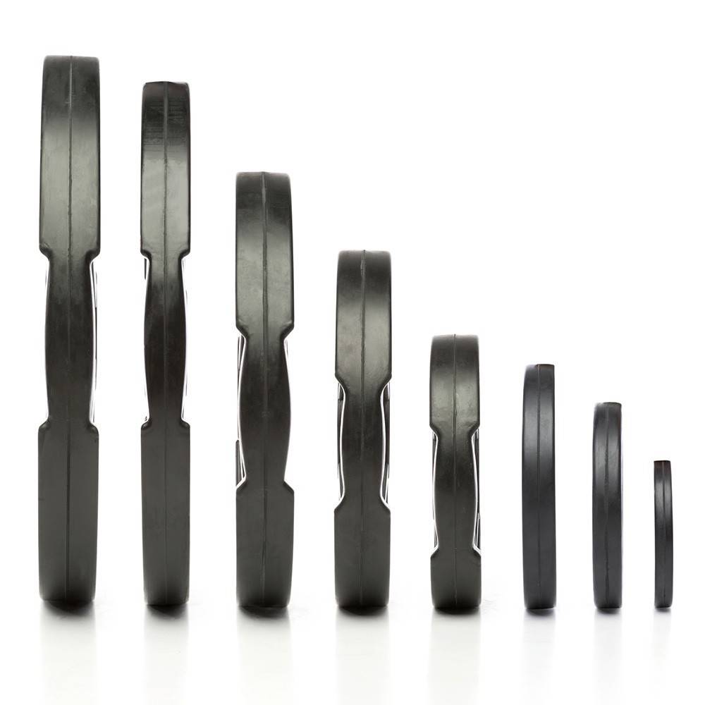 Viktskiva Gummi-Gripper - 50 mm - svart - 1,25 kg