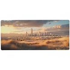 Saudiarabisk horisont orange spelplatta för skrivbord precisionskontroll, lång musmatta, 80 x 30 cm, musmatta spelare