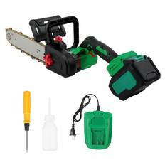 Battery Chainsaw 4.0Ah Brushless Cordless Chainsaw 20V Electric Chainsaw 12 Inch 300mm Battery grön