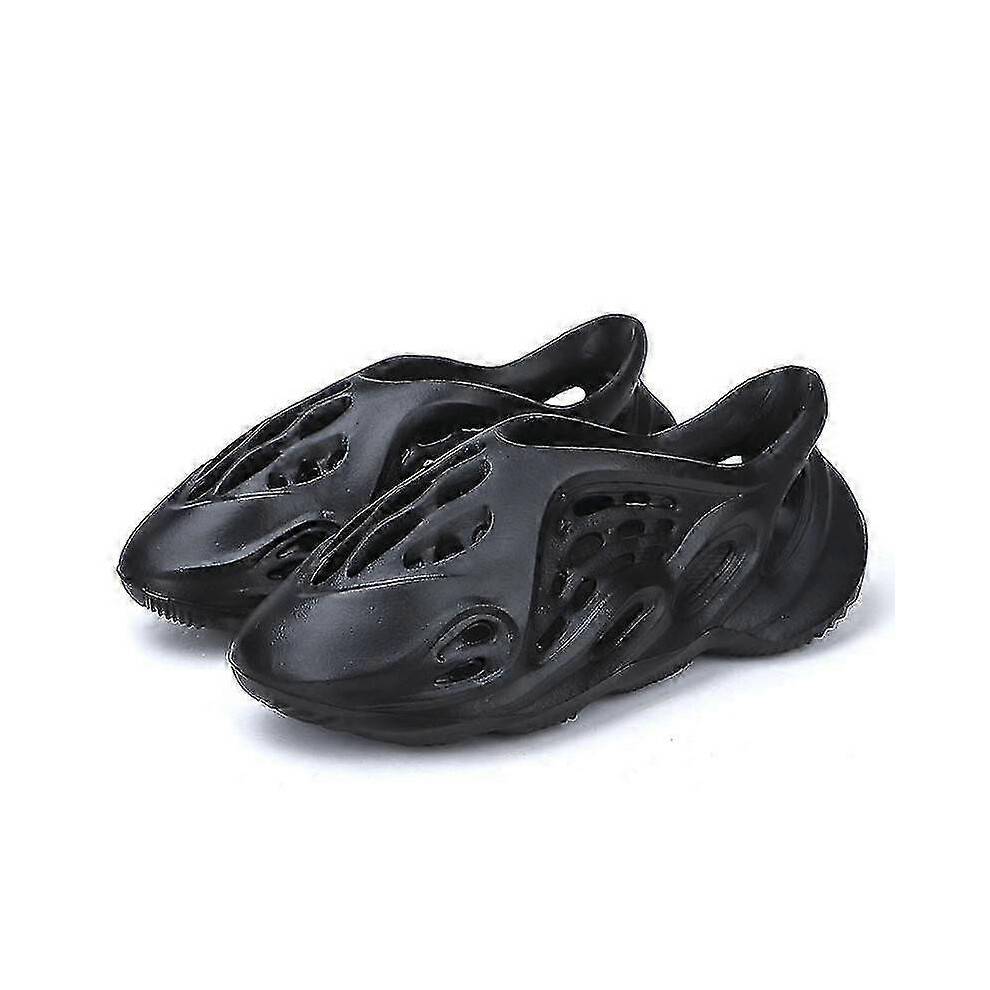 (24-25, Black) Trendy & Comfy Foam Slides For Kids Adult - Lightweight, Quick-drying & Non Slip Clogs For Outdoor Fun!