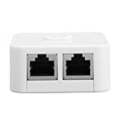 2-portars Gigabit Nätverksswitch, 1000 Mbps 2 in 1 Out eller 1 in 2 Out, RJ45 Splitter Selector Switch, Cat 5, Cat 5e, Cat 6 och Cat 7 PoE Extender Switch