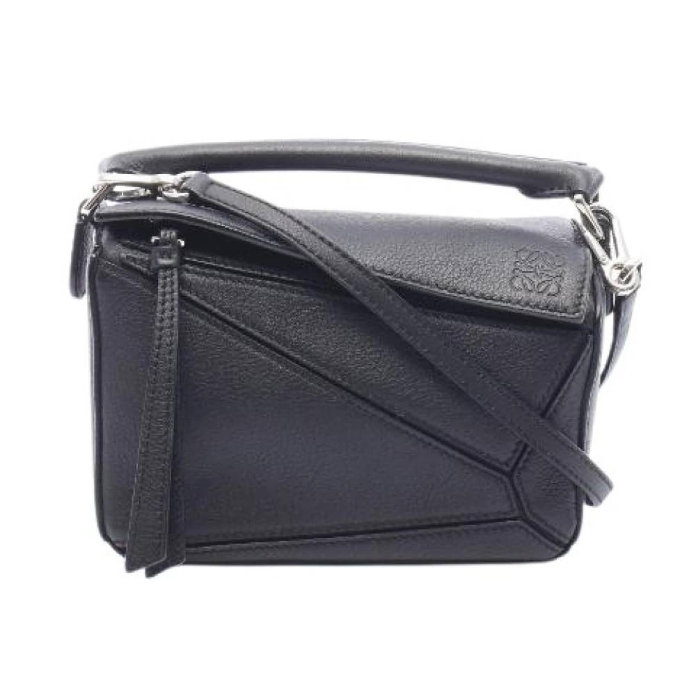 Loewe Pre-owned Pre-owned Hammock Drawstring Bag Læder 2-vejs Taske - Vintage - Dame - Sort - ONE SIZE - Læder