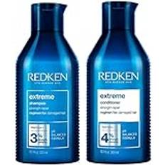 Redken | Balsam, reparerar skador i håret och gör det lättare att hantera, Extreme, 300 ml & Redken | Schampo, motverkar kluvna toppar och skyddar skadat hår, Extreme, 300 ml