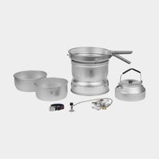 Gaskök Trangia 25 Large, 2100 W + 2 kittlar, 1 stekpanna & vindskydd i UL / UltraLight-aluminium + 1 kaffepanna + griptång + rem, + Summer Gas (230 gram)
