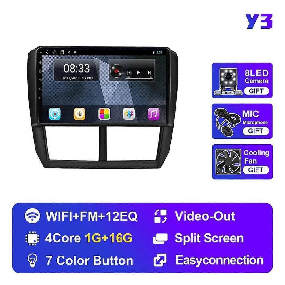 (Y3 1G 16G) 2din Radio Android Car Radio Navi for Subaru Forester 3 SH Impreza 2007-2013 Auto Carplay Autoradio Navi Audio for Cars