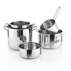 Eva Trio Stainless Steel Grydesæt 5 stk. 1,1 l 1,3 l 2,2 l 3,6 l 4,8 l