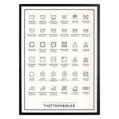 Poster Tvättsymboler