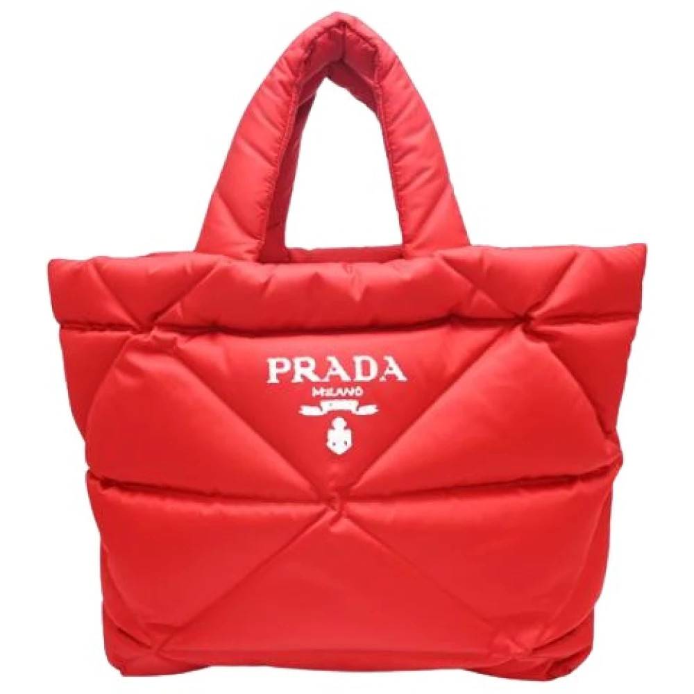 Prada Vintage Pre-owned nylon prada-tasker - Vintage - Dame - Rød - ONE SIZE - Nylon