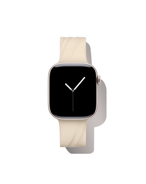 Soft Swirl Silicone Watch Band Cloud Dancer