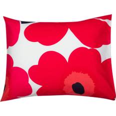 Marimekko Unikko Örngott 80x80 Cm Röd / Vit - Örngott Bomull Vit - 074206-001