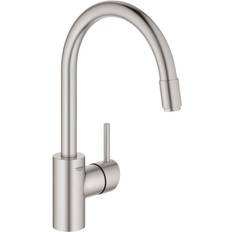 Grohe Concetto single-lever sink mixer 32663DC3 supersteel, swiveling pipe spout, internal water flow