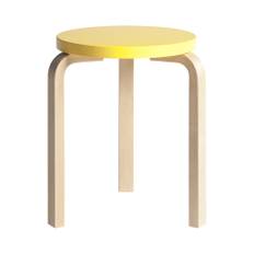 Stool 60 - Birch/Yellow