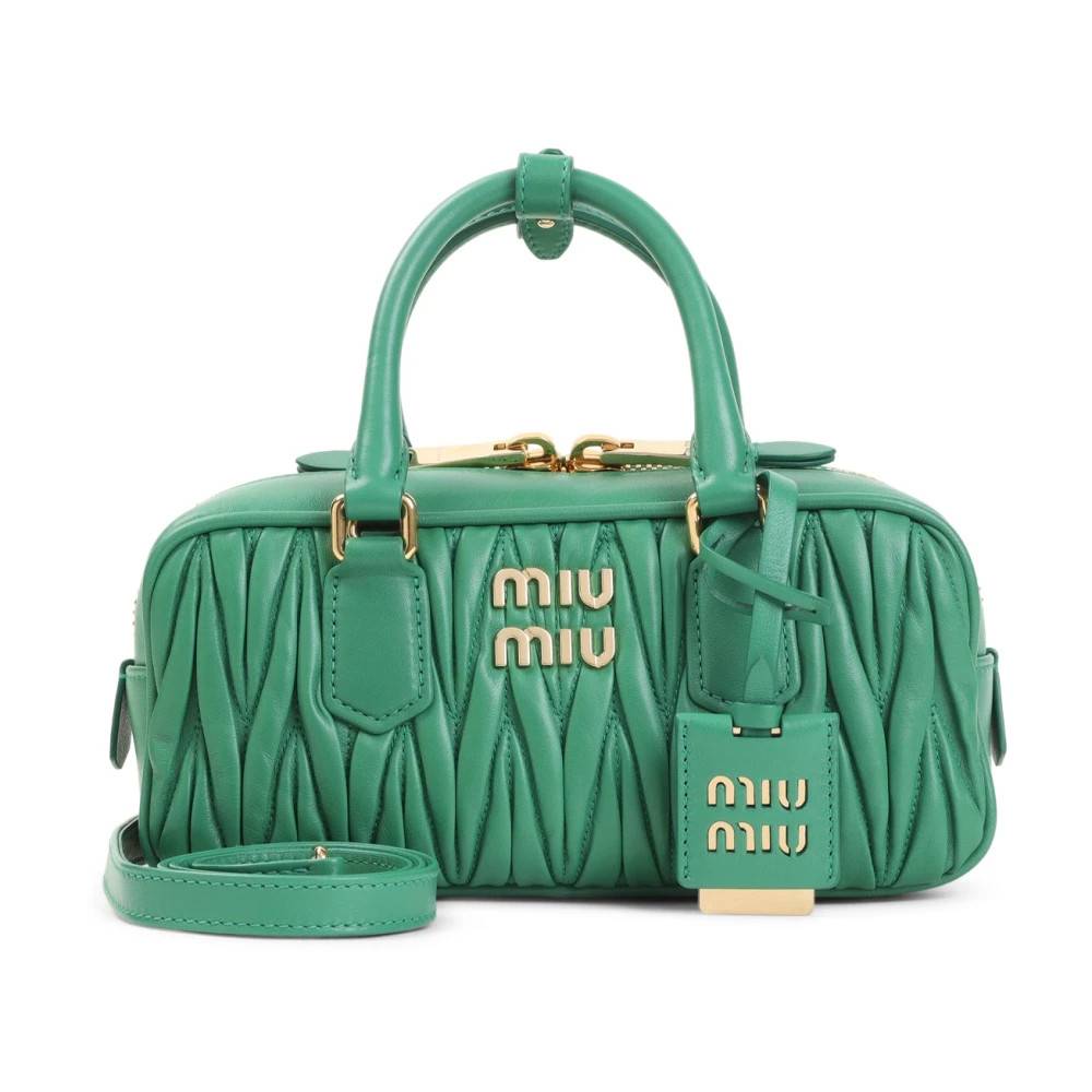 Miu Miu Miu Miu Mango Matelassé Læder Håndtaske - Tasker - Dame - Grøn - ONE SIZE - Læder