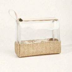 Genomskinlig sminkväska, necessär för resor, beige transparent vattentät PVC-dragkedja, sminkväska med dragkedja, kompatibel väska för kvinnor och män - Multifärgad (6st-handväska,6st-toalettpåse,1 st beige sminkväska,1 st - transparent förpackning)