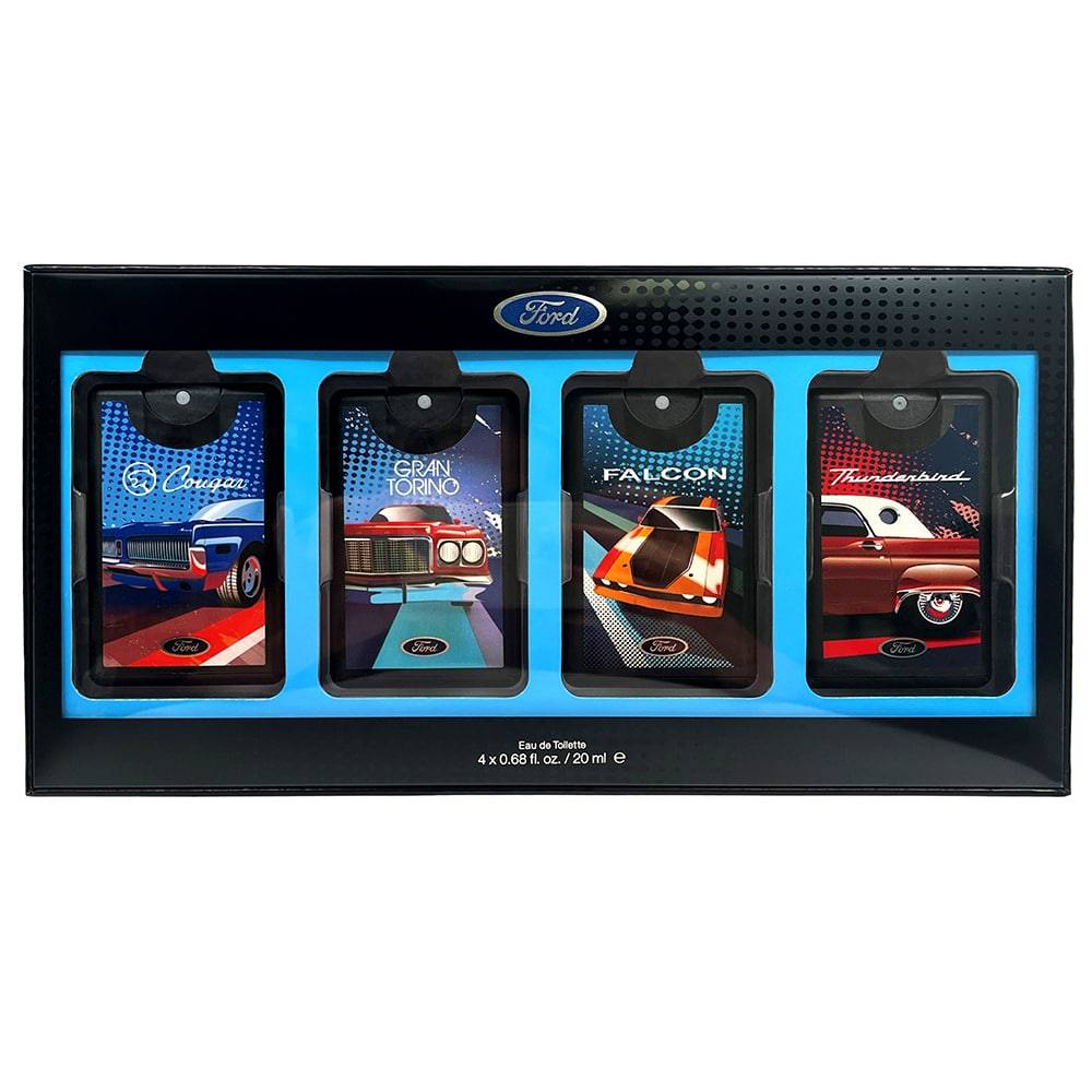 Set Ford: Cougar, Eau De Toilette, Per Uomo, 20 ml + Falcon, Eau De Toilette, Per Uomo, 20 ml + Gran Torino, Eau De Toilette, Per Uomo, 20 ml + Thunde