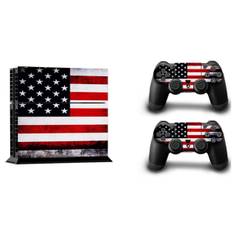 PS4 skin til konsol og to controllere. USA.