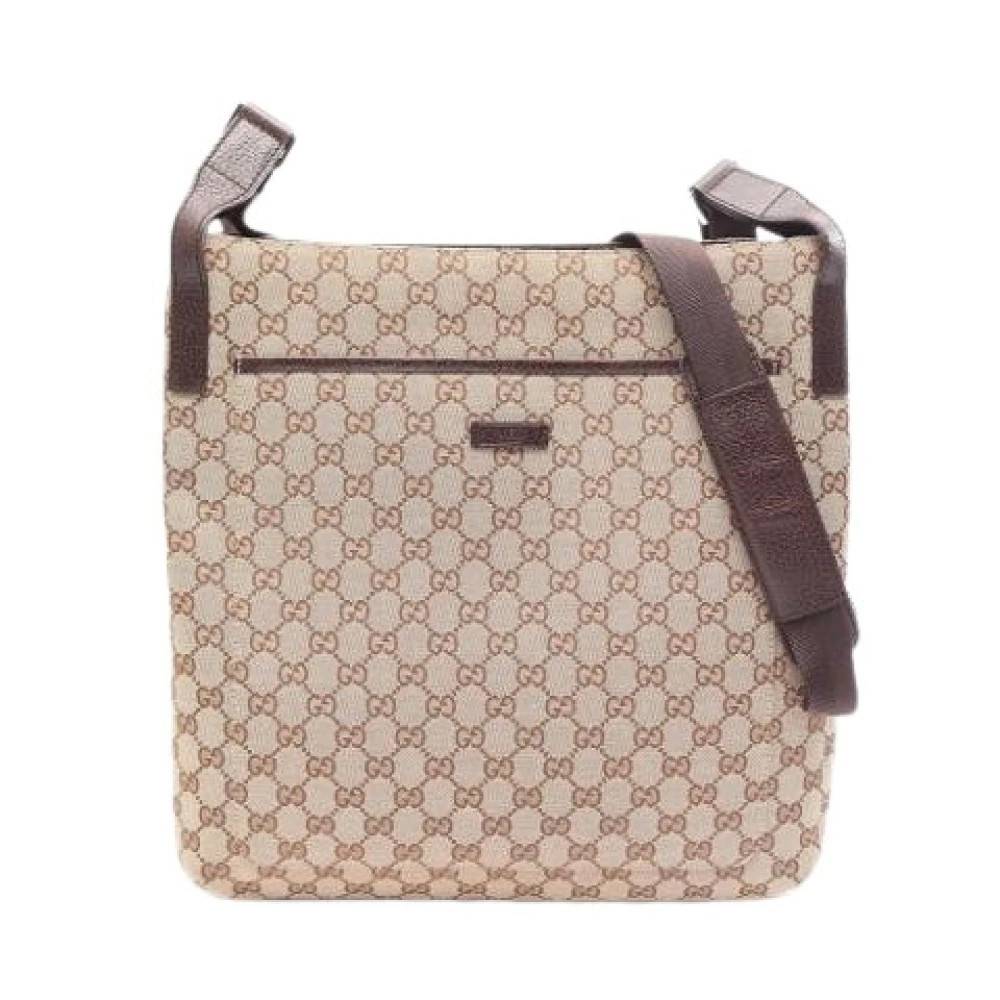 Gucci Vintage - Pre-owned Vintage Canvas Crossbody Bag Vintage - Dam - ONE Size - Läder