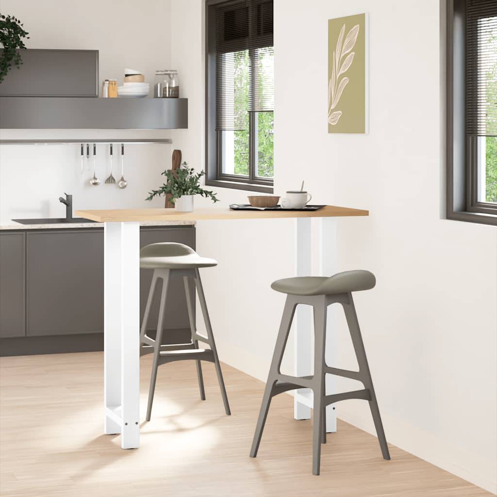 vidaXL barbordsben hvide 2 stk. 50x(110-111) cm stål
